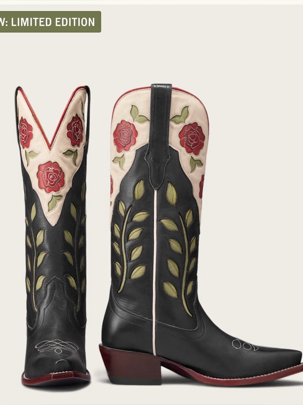 NEW!!! Tecovas ‘Annie’ Roses Cowboy Western Boot Limited Edition size 8-8.5 - Picture 1 of 12